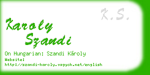 karoly szandi business card